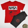 Kids Summer 23 Boys T-shirt & Short Boys Set - T-shirt & Short - "Nasa" - Red