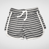 Kids Summer 23 Girls Shorts Girls Hot Short (Cotton) - "Stripped" - Grey