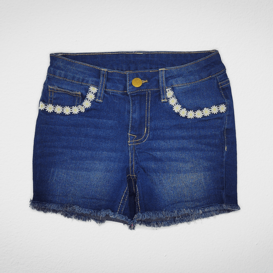 Kids Summer 23 Girls Shorts - Studio V - Yellow Flowers 2