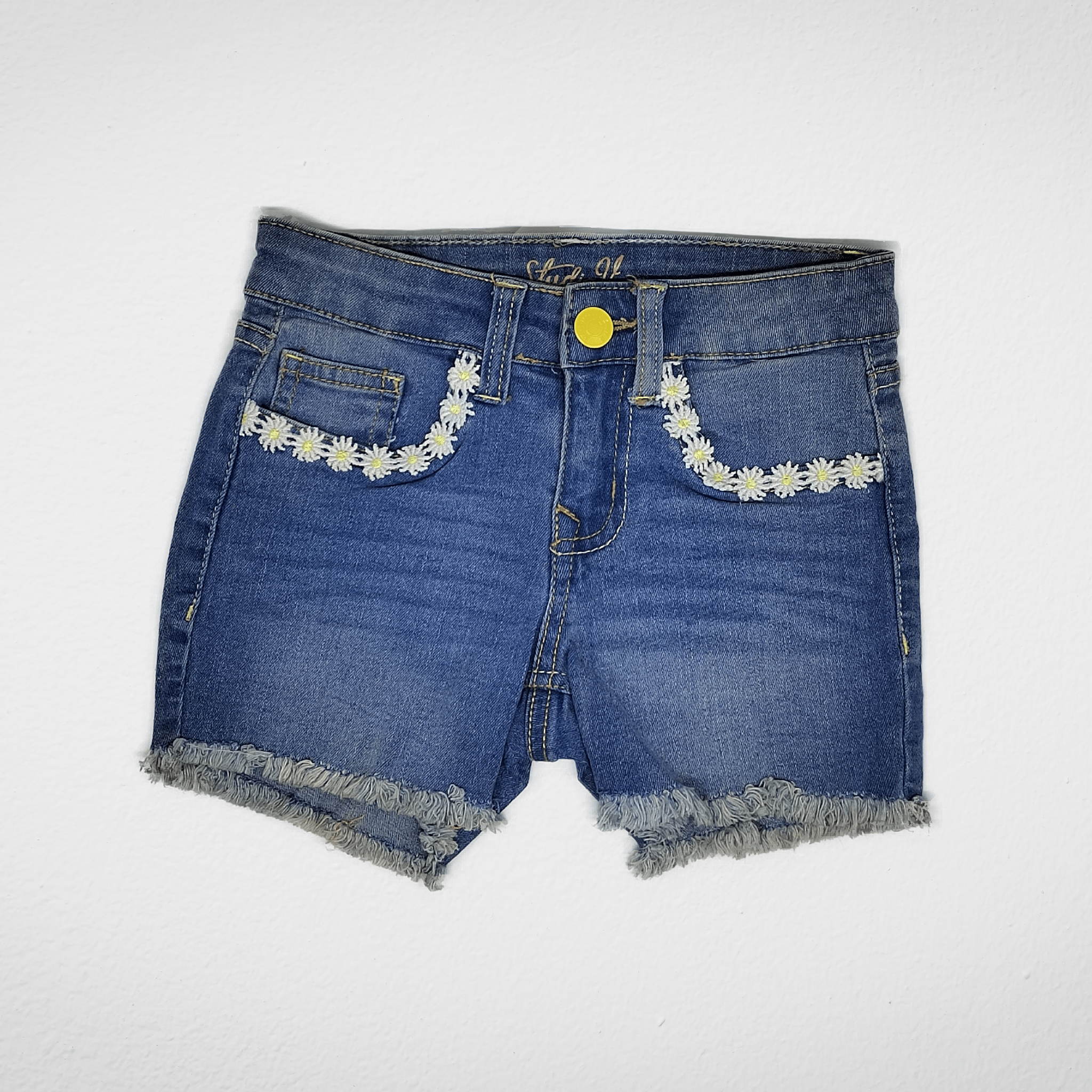 Kids Summer 23 Girls Shorts - Studio V - Yellow Flowers