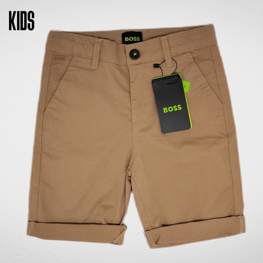Kids Summer 23 Kids Gabardine Shorts - Brown