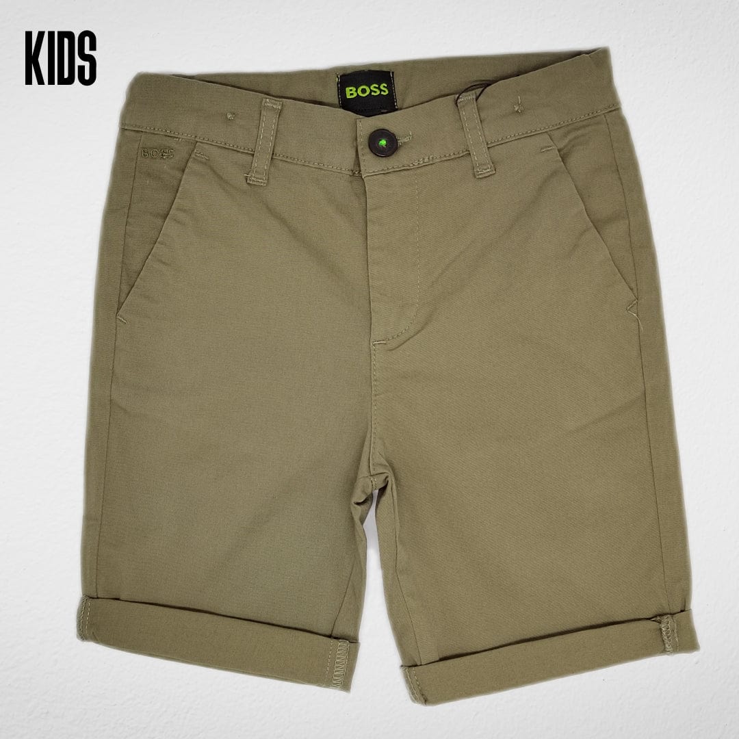 Kids Summer 23 Kids Gabardine Shorts - Oil Green