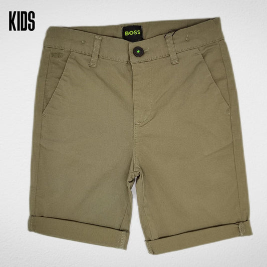 Kids Summer 23 Kids Gabardine Shorts - Oil Green