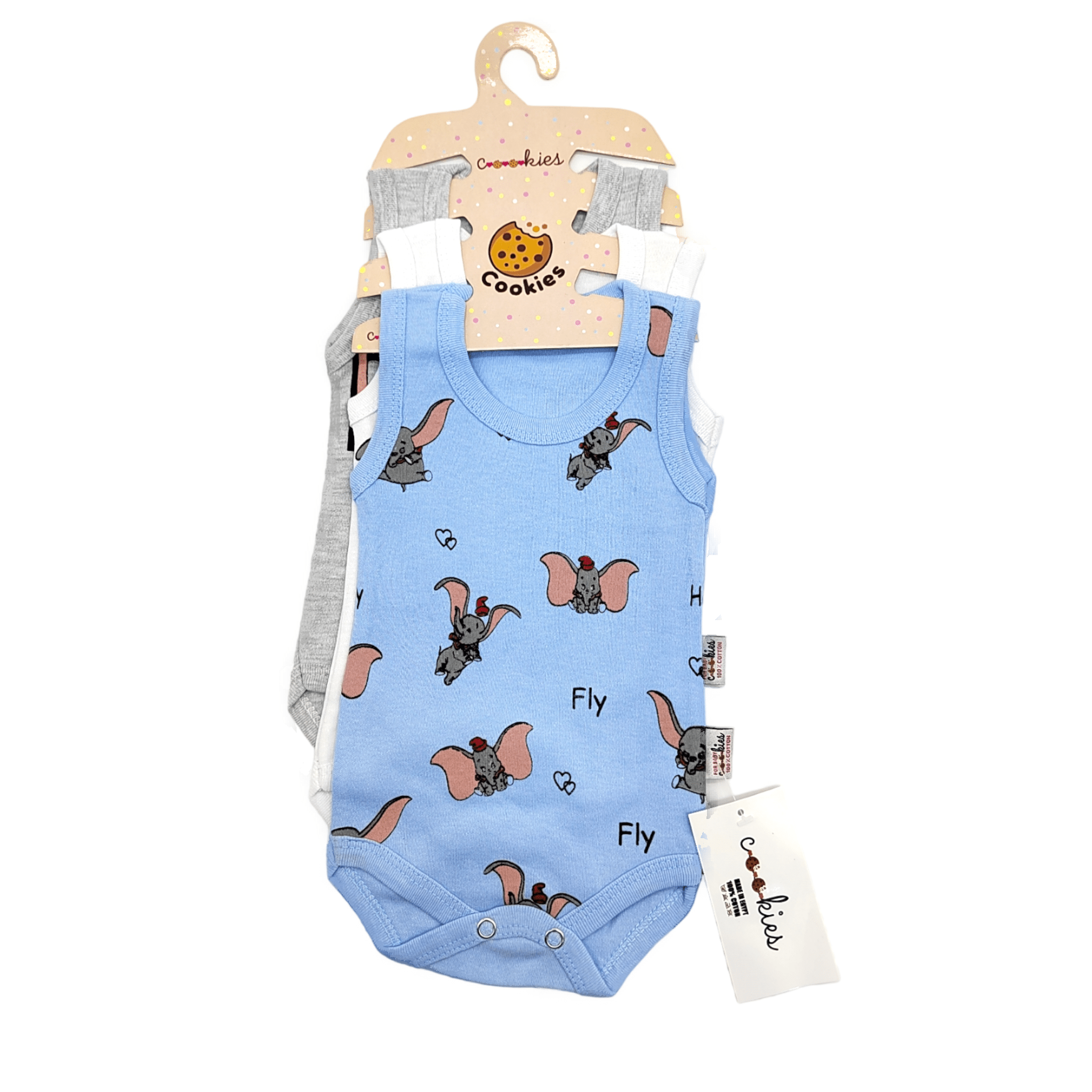 Kids Summer 23 Kids Salopette Baby Jumpsuit (Salopette) - Baby Blue (Dumbo)