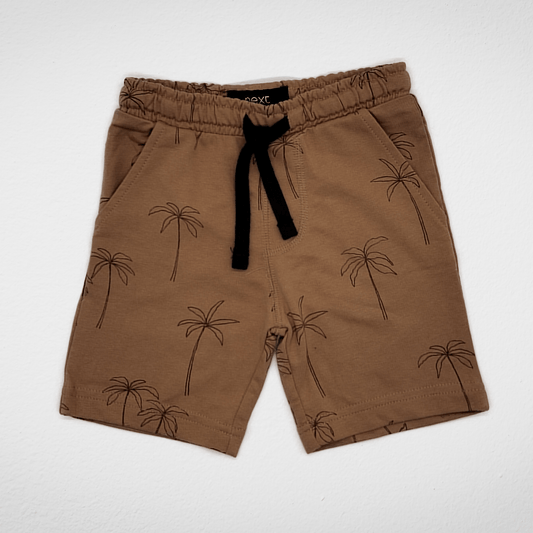 Kids Summer 23 Kids Short - NEXT - Beige & Palm (بواقي تصدير)