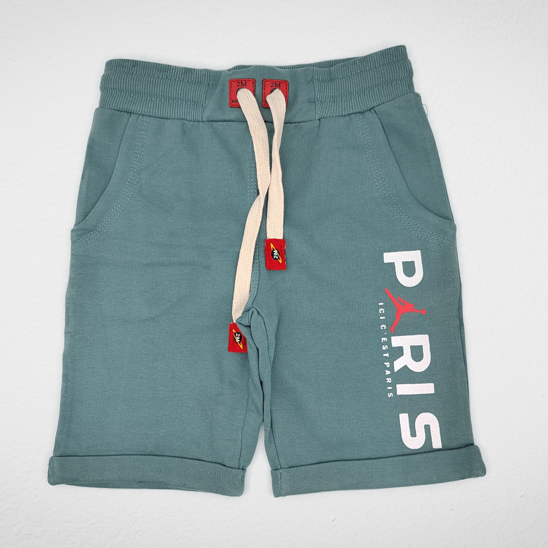 Kids Summer 23 Kids Short - PARIS - Pale Green