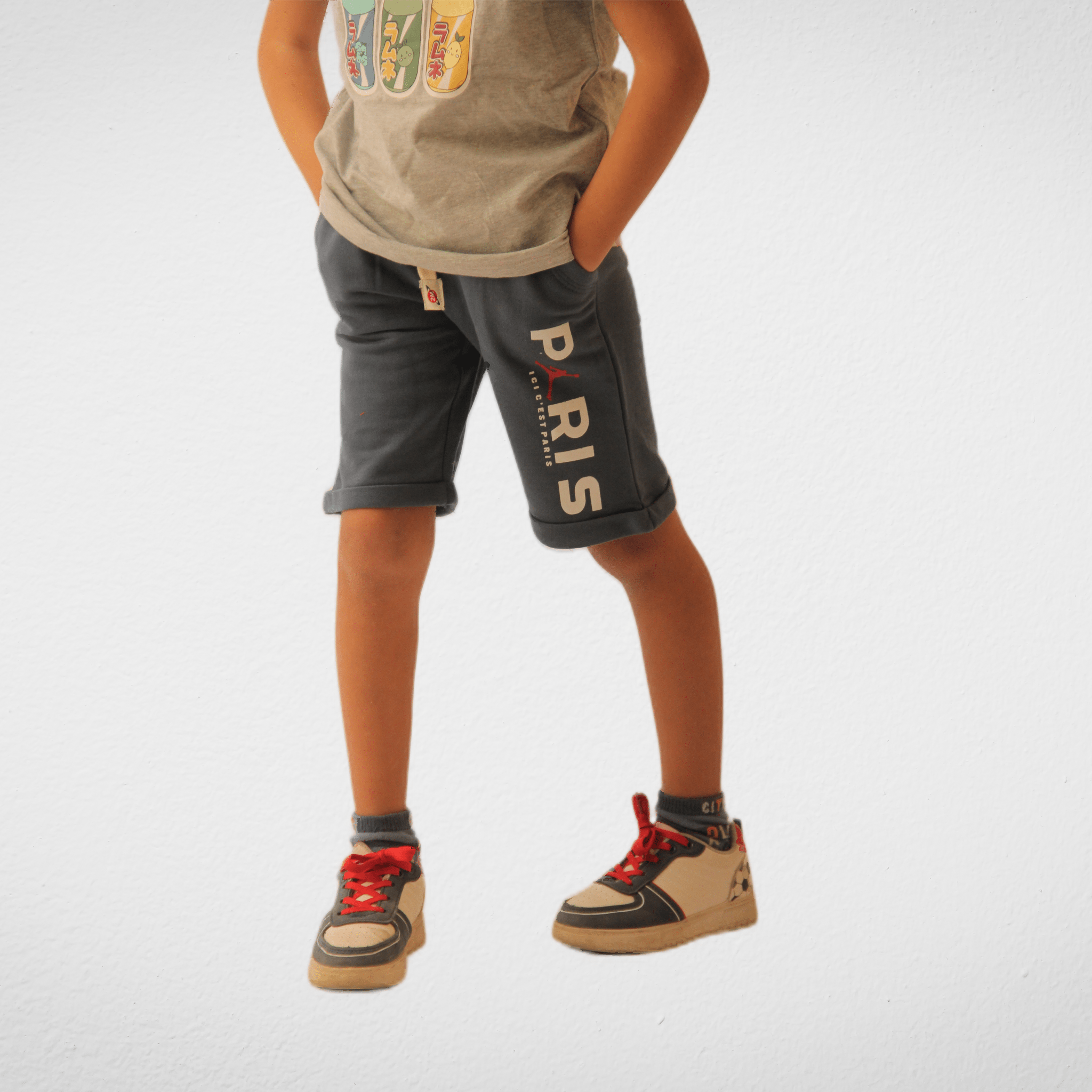 Kids Summer 23 Kids Short - PARIS - Petrol