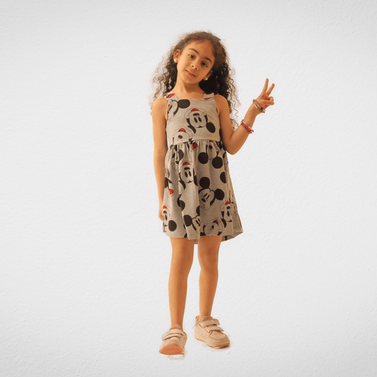 Kids Summer 23 Kids Training Set Cotton Girls Dress - Cut - Mickey