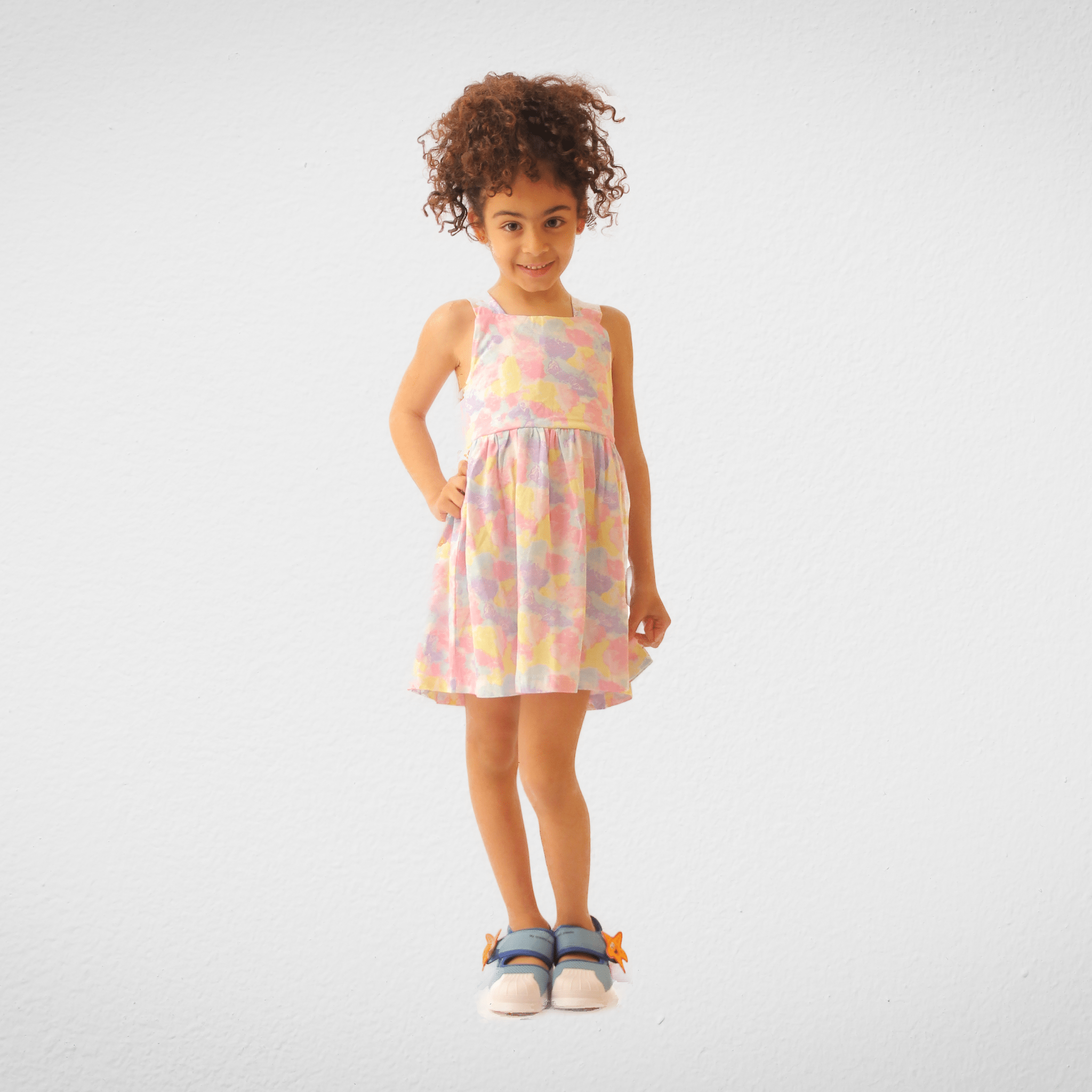 Kids Summer 23 Kids Training Set Cotton Girls Dress - Cut - Mixed Colors