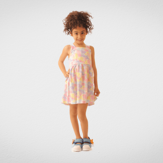 Kids Summer 23 Kids Training Set Cotton Girls Dress - Cut - Mixed Colors