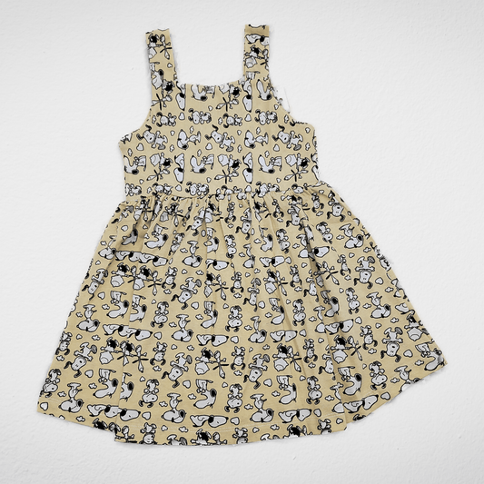 Kids Summer 23 Kids Training Set Cotton Girls Dress - Cut - Snoopy