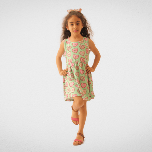 Kids Summer 23 Kids Training Set Cotton Girls Dress - Donuts