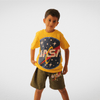 Kids Summer 23 Kids Tshirt Boys Pajama Set (Tshirt & Short) - Nasa - Yellow