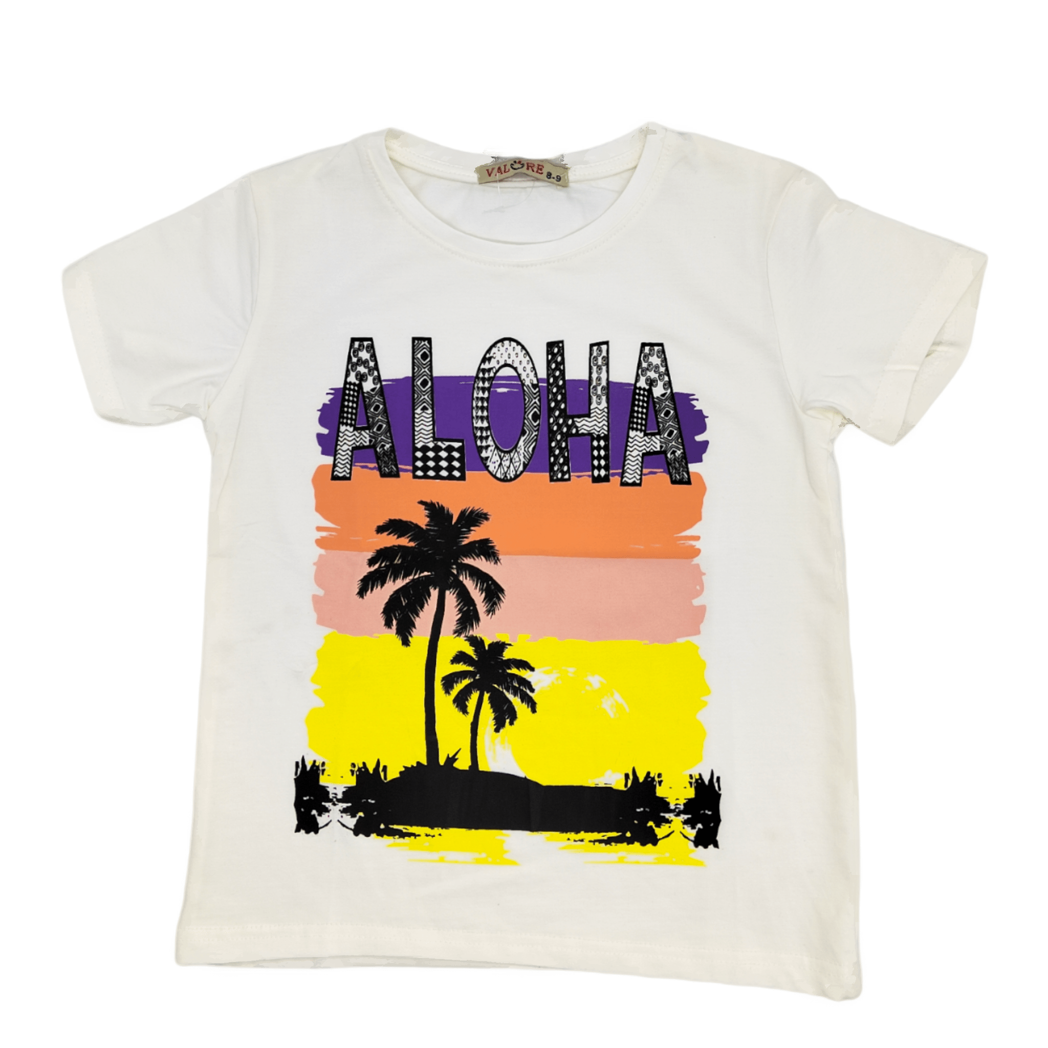 Kids Summer 23 Summer Sale 23 Boys Tshirt - تصنيع محلي - White "Aloha"