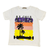Kids Summer 23 Summer Sale 23 Boys Tshirt - تصنيع محلي - White "Aloha"