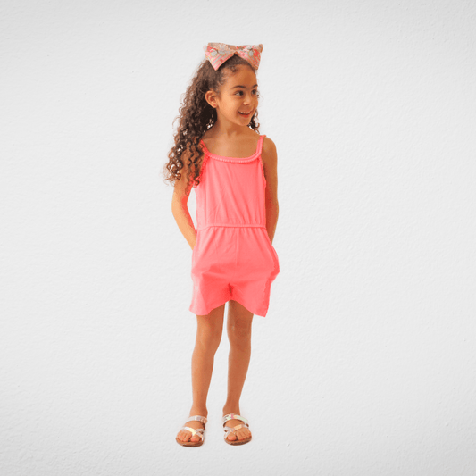 Kids Summer 23 Summer Sale 23 Girls Jumpsuit (Salopettes) cotton - Phosphoric Pink
