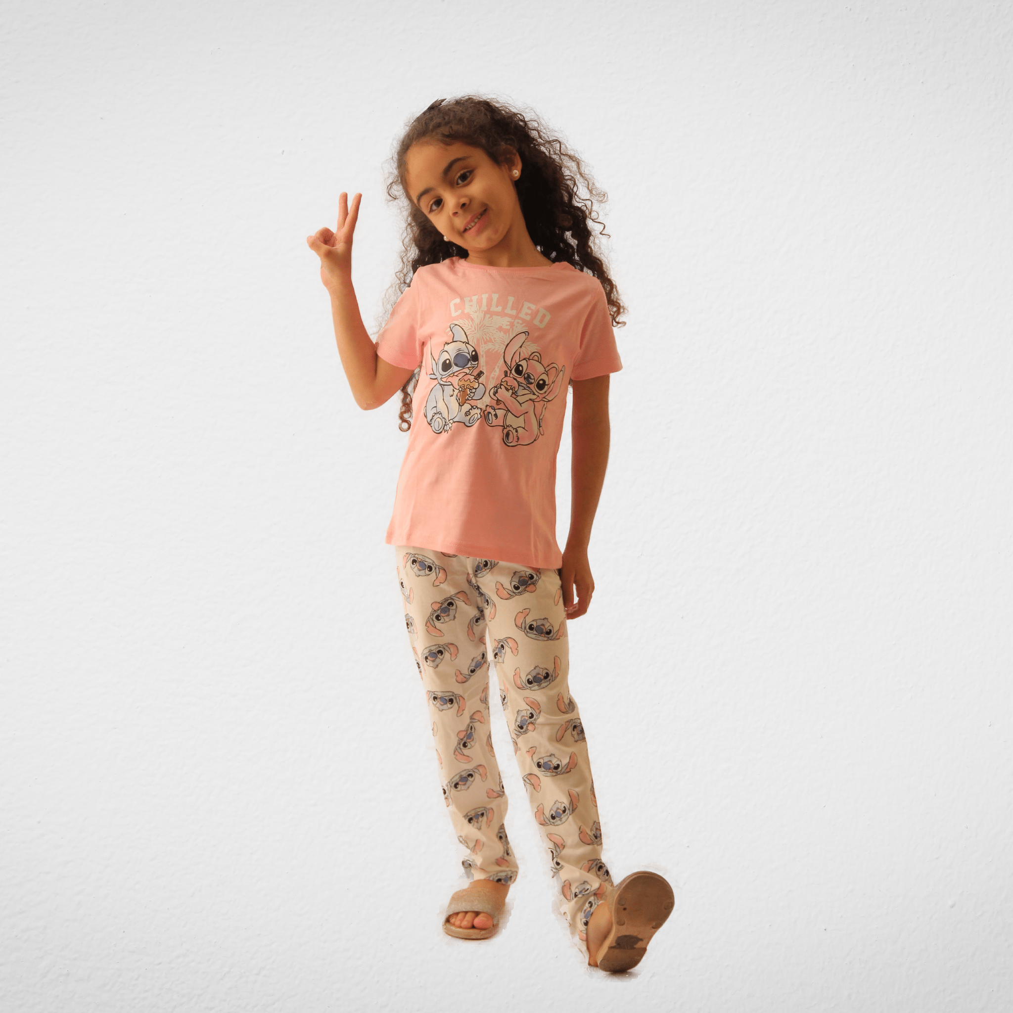 Kids Summer 23 Summer Sale 23 Kids Pajama - "Chilled" - Pink