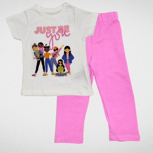 Kids Summer 23 Summer Sale 23 Kids Pajama - "Just be You" - White