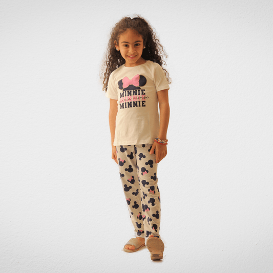 Kids Summer 23 Summer Sale 23 Kids Pajama - "Minnie" - White