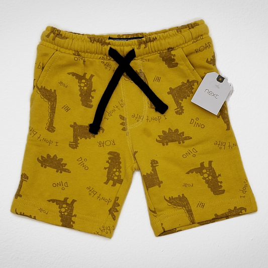 Kids Summer 23 Summer Sale 23 Kids Short - NEXT - Yellow & Dinosaur (بواقي تصدير)