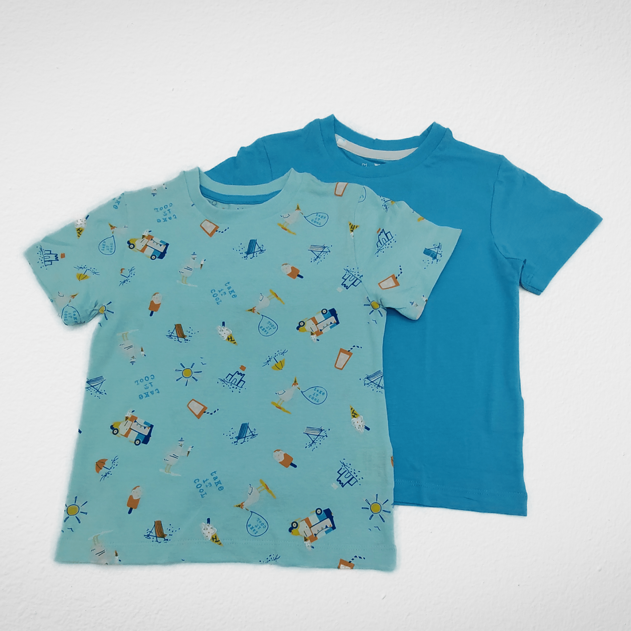 Kids Summer 23 Summer Sale 23 Kuniboo Tshirts Pack (2 Tshirts) - Baby Blue
