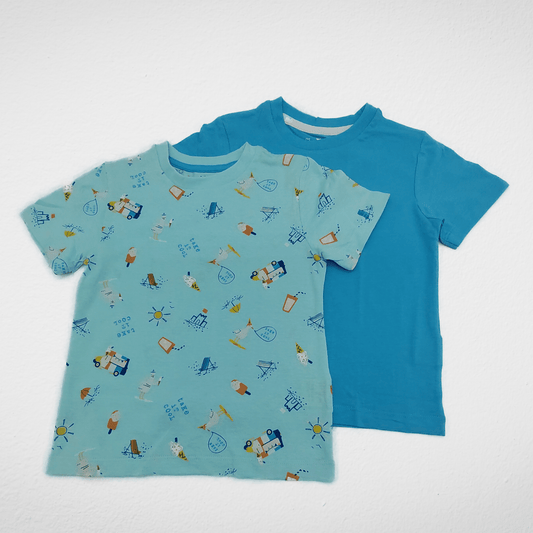 Kids Summer 23 Summer Sale 23 Kuniboo Tshirts Pack (2 Tshirts) - Baby Blue