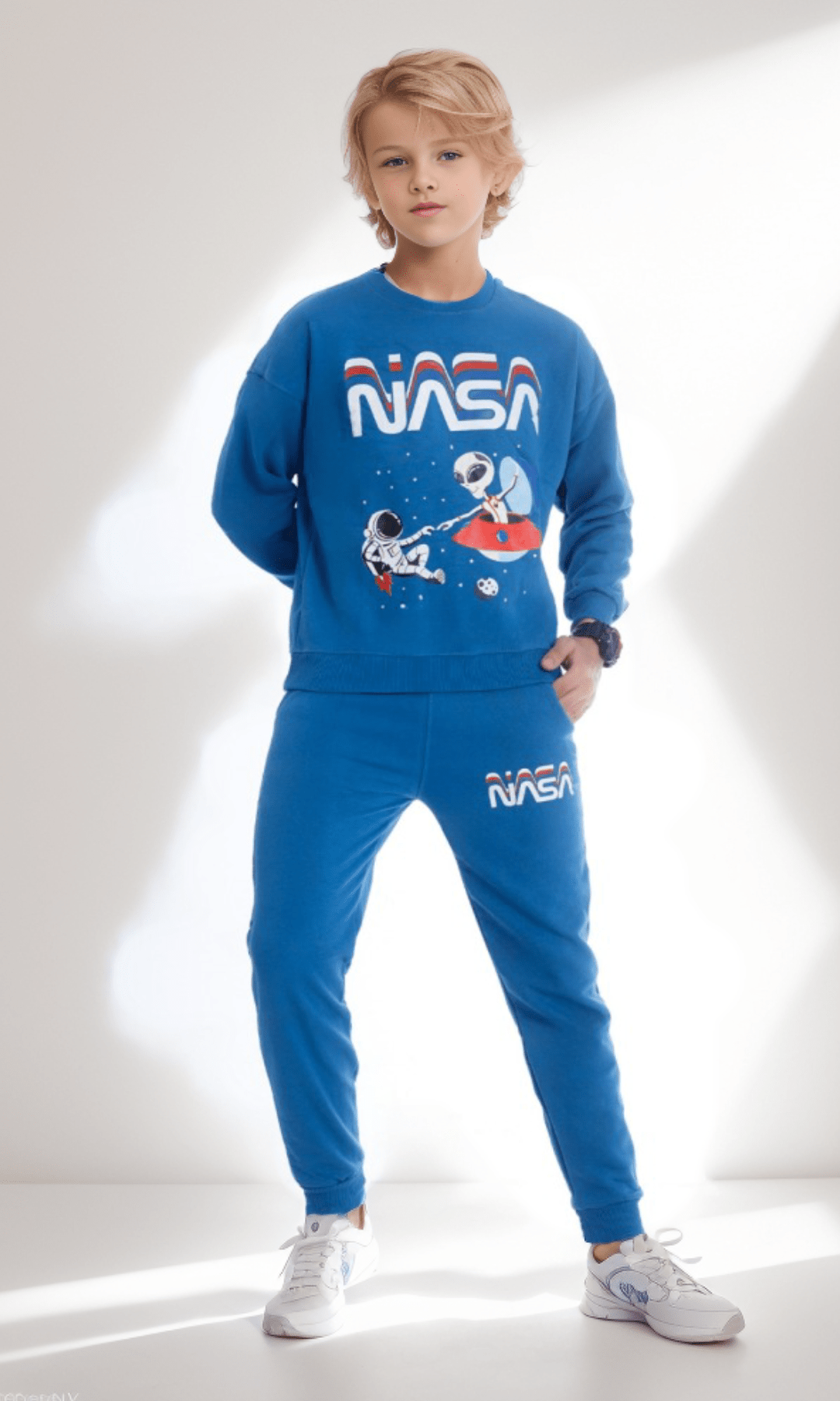 Kids Winter 24 Kids Pajama Boys Pajama Set - NASA (Blue)