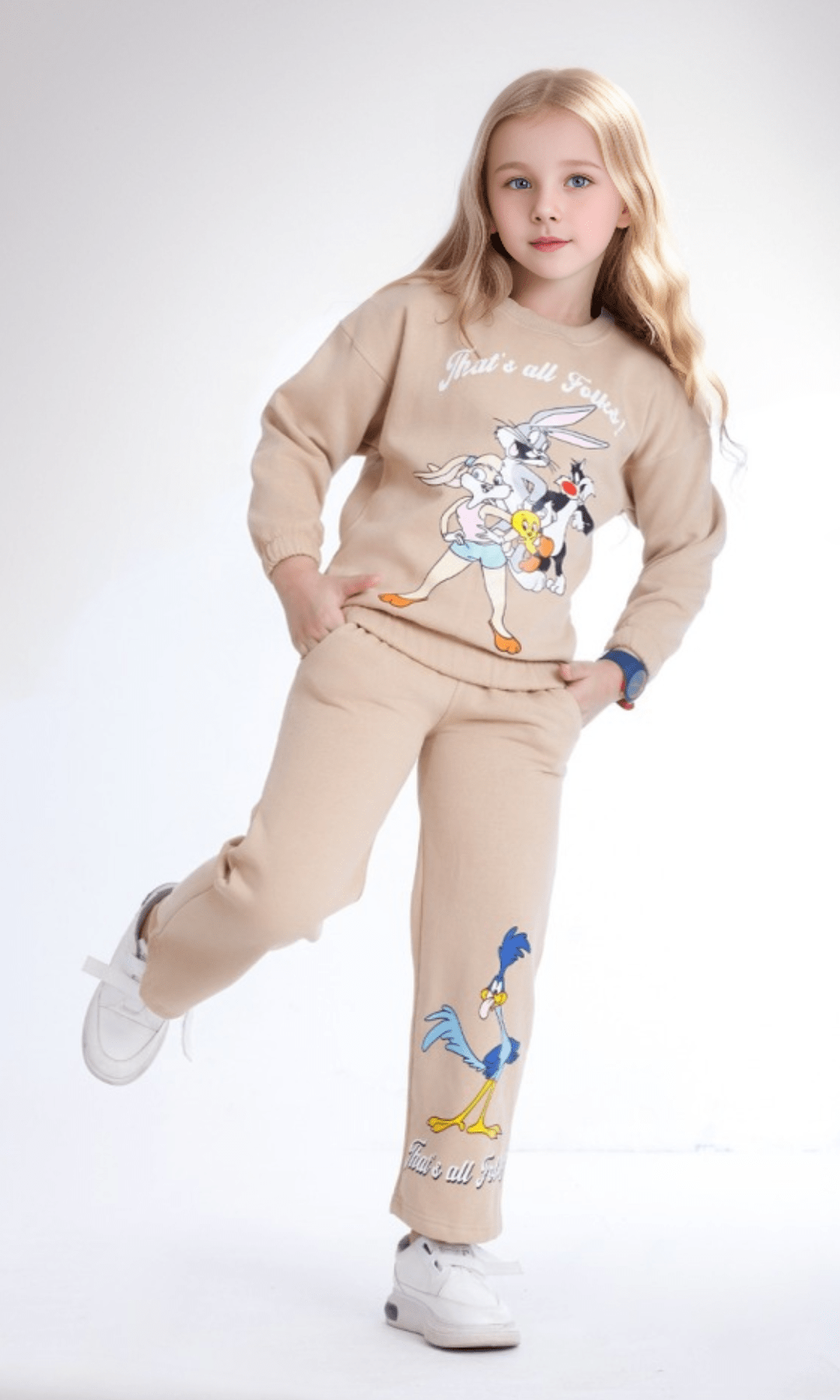 Kids Winter 24 Kids Pajama Possible Kids Pajama (Looney Tones) - Beige
