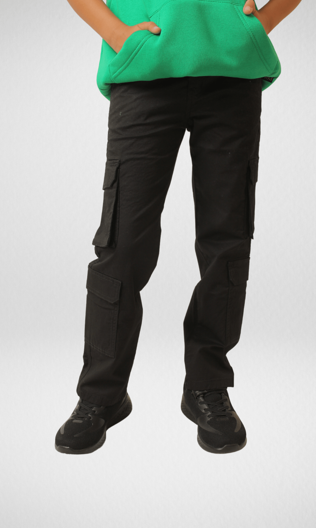 Kids Winter 24 Kids Pants KIDS Bershka Cargo Pants - Black