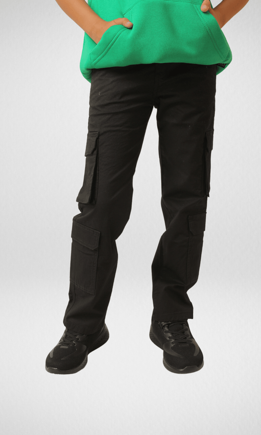 Kids Winter 24 Kids Pants KIDS Bershka Cargo Pants - Black