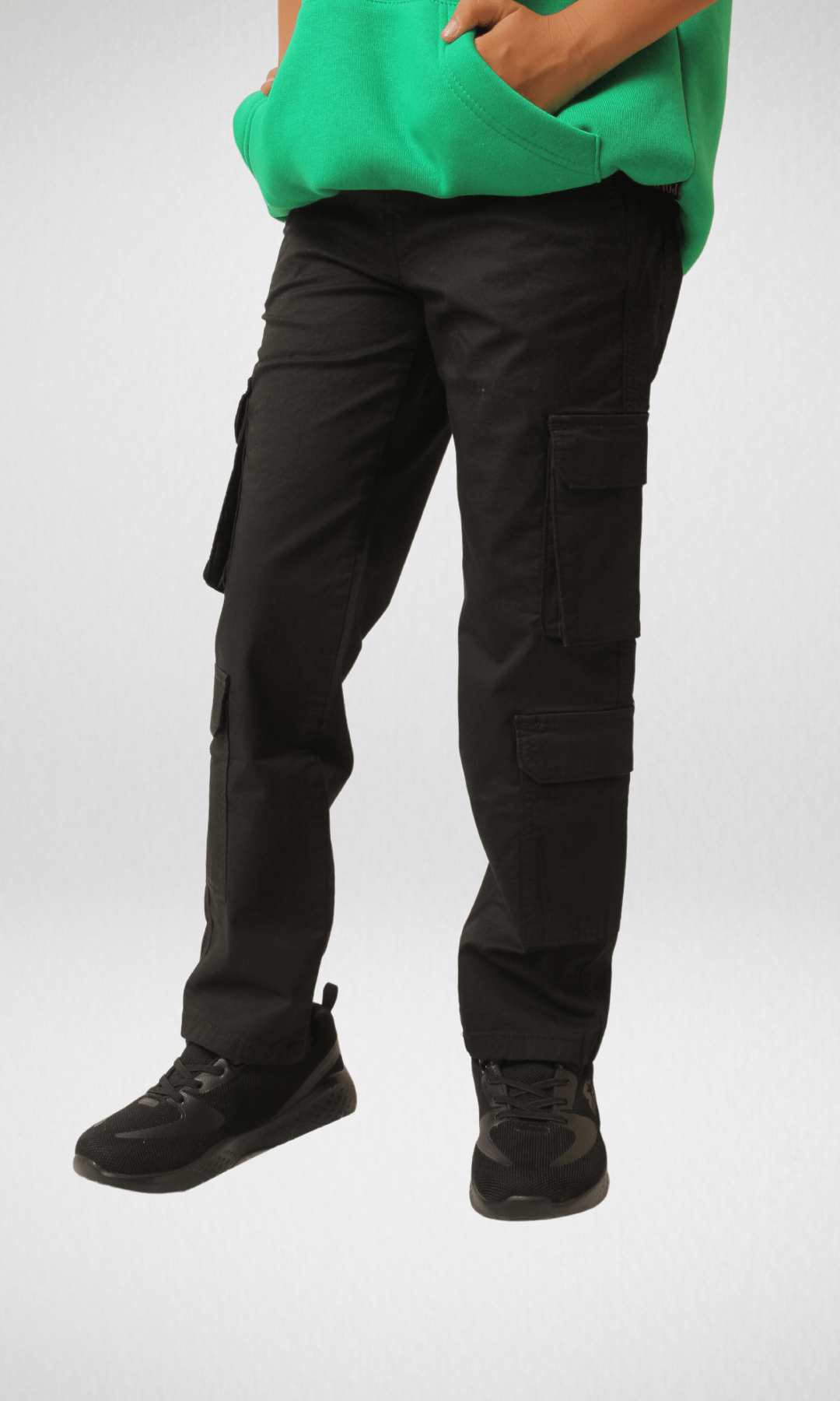 Kids Winter 24 Kids Pants KIDS Bershka Cargo Pants - Black