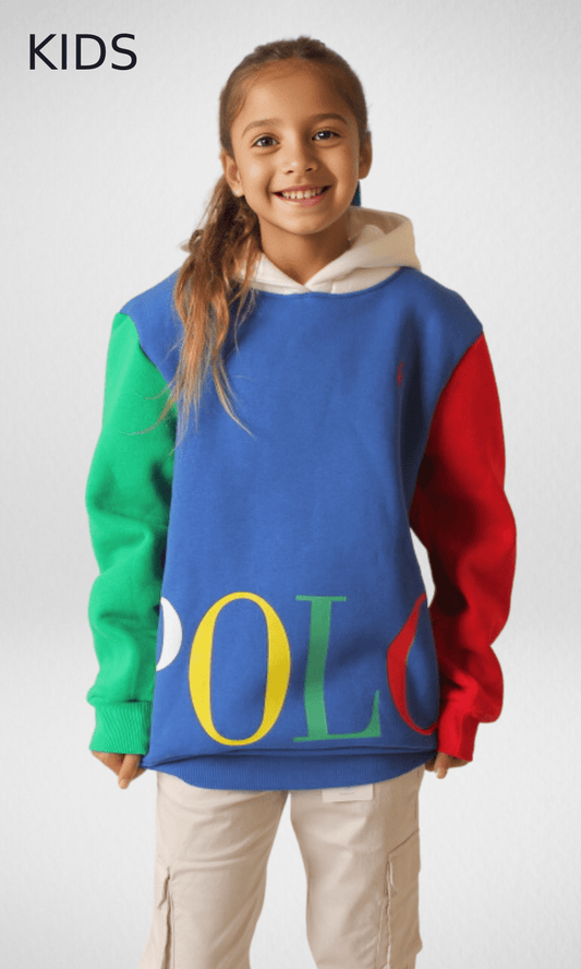 Kids Winter 24 Kids Sweatshirt Kids Hoodie Polo Blue