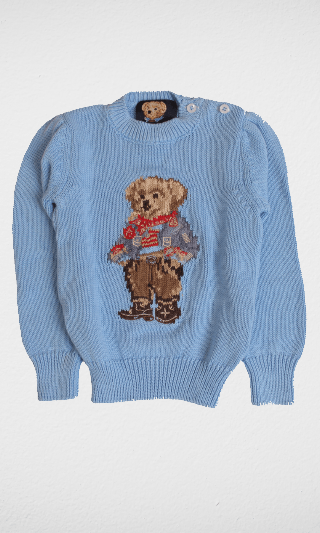 Kids Winter 24 Kids Sweatshirt Kids RL Polo Bear Pullover - Baby Blue