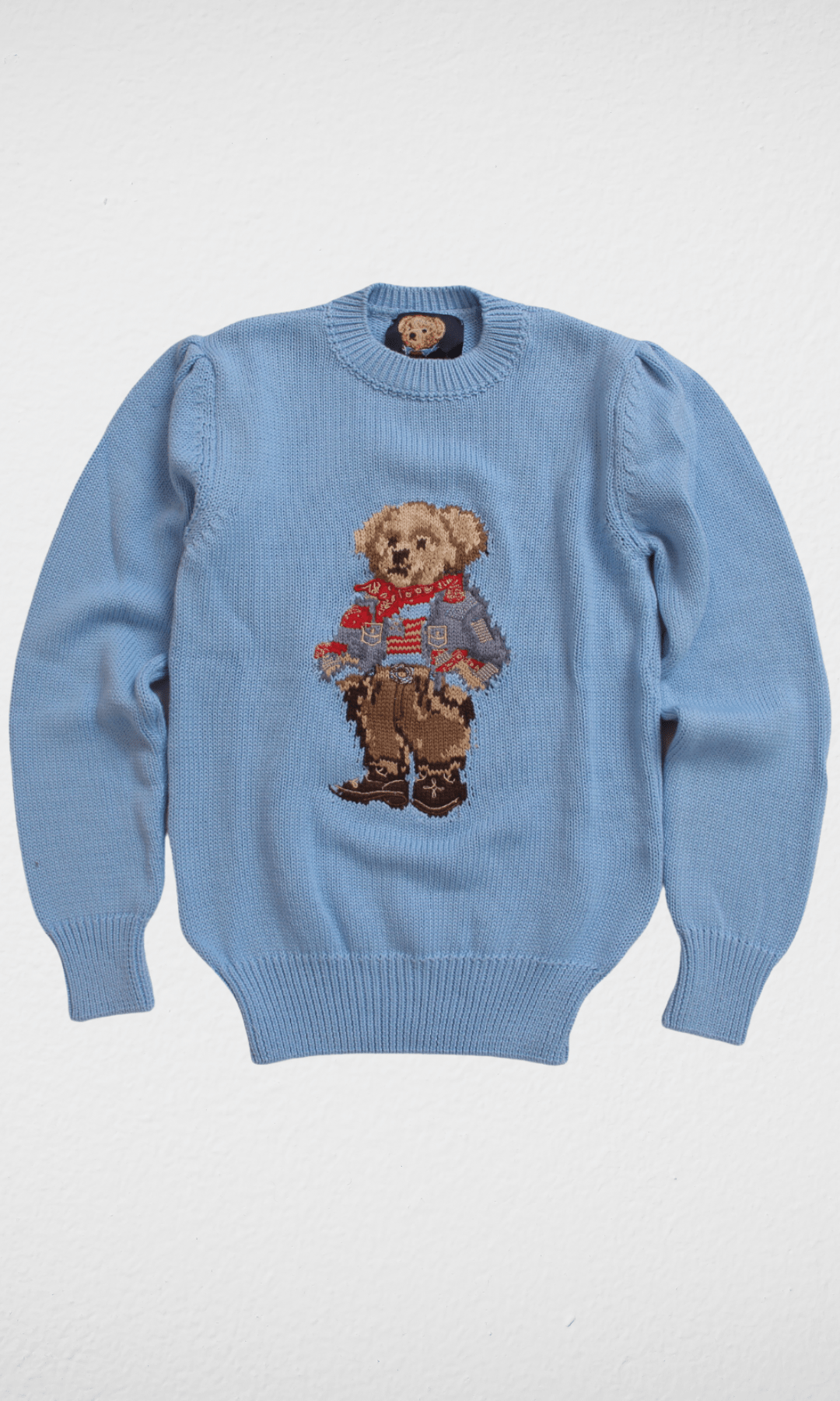 Kids Winter 24 Kids Sweatshirt Kids RL Polo Bear Pullover - Baby Blue