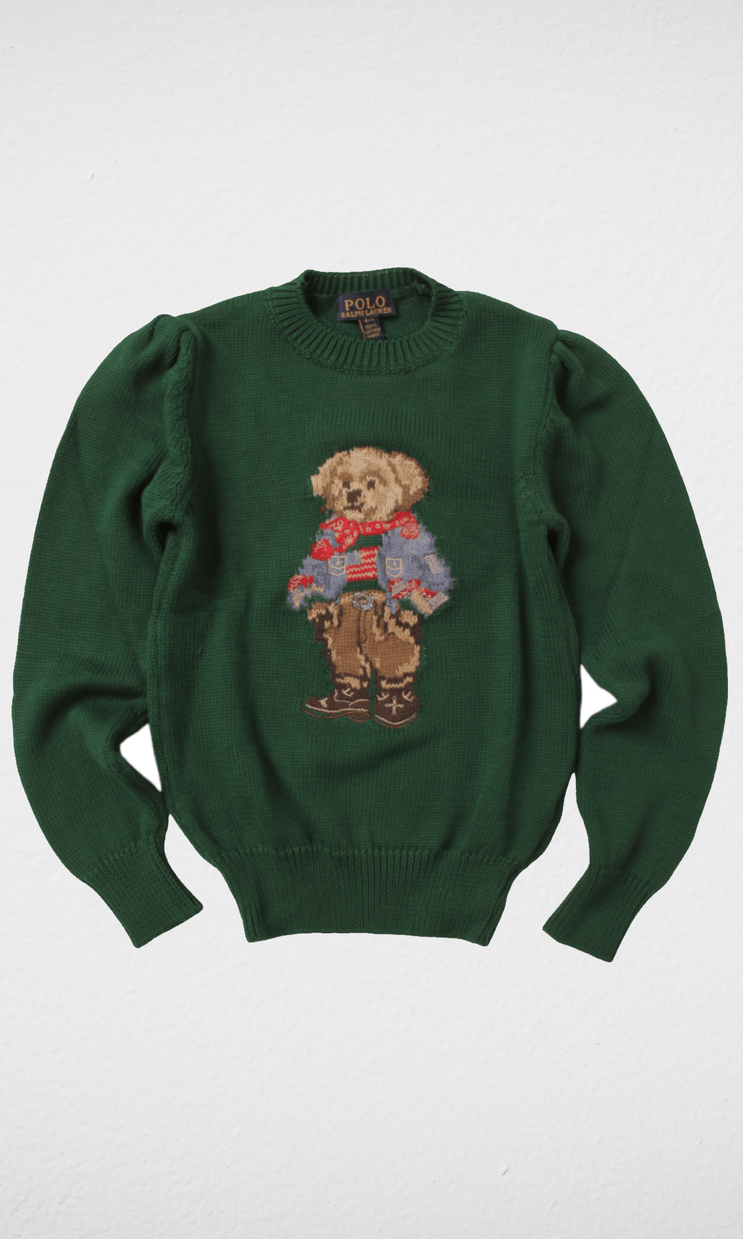 Kids Winter 24 Kids Sweatshirt Kids RL Polo Bear Pullover - Green