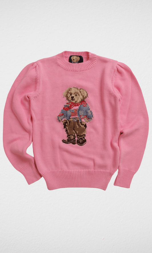 Kids Winter 24 Kids Sweatshirt Kids RL Polo Bear Pullover - Pink