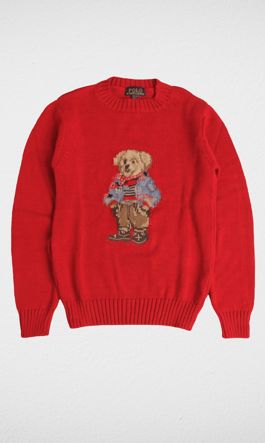 Kids Winter 24 Kids Sweatshirt Kids RL Polo Bear Pullover - Red