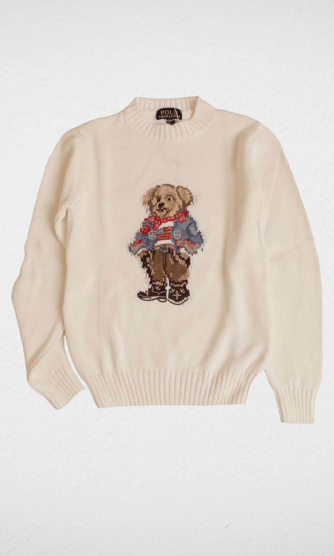 Kids Winter 24 Kids Sweatshirt Kids RL Polo Bear Pullover - White