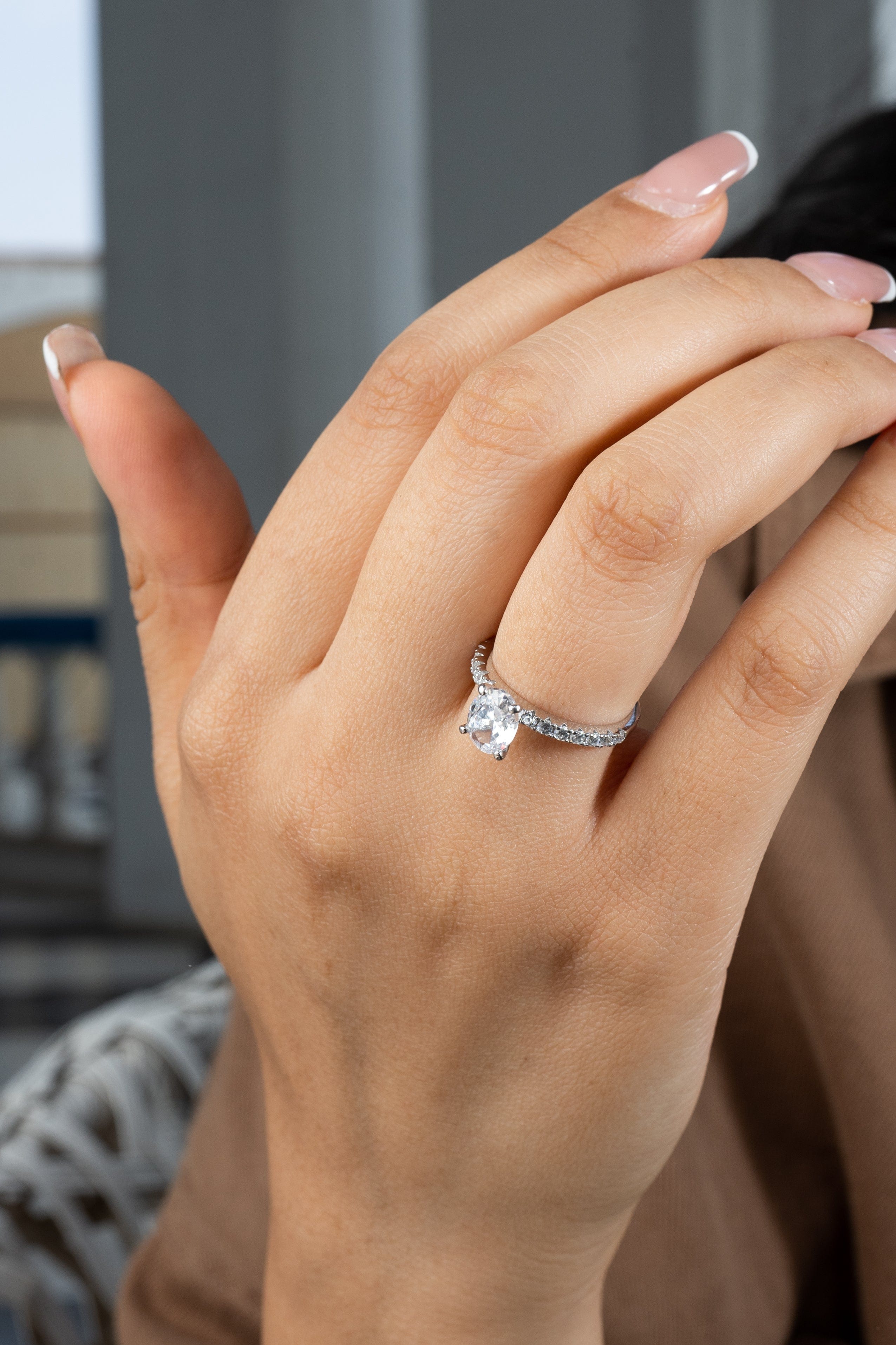 Lina Female Necklaces Silver 925 Italian Ring Model 0161