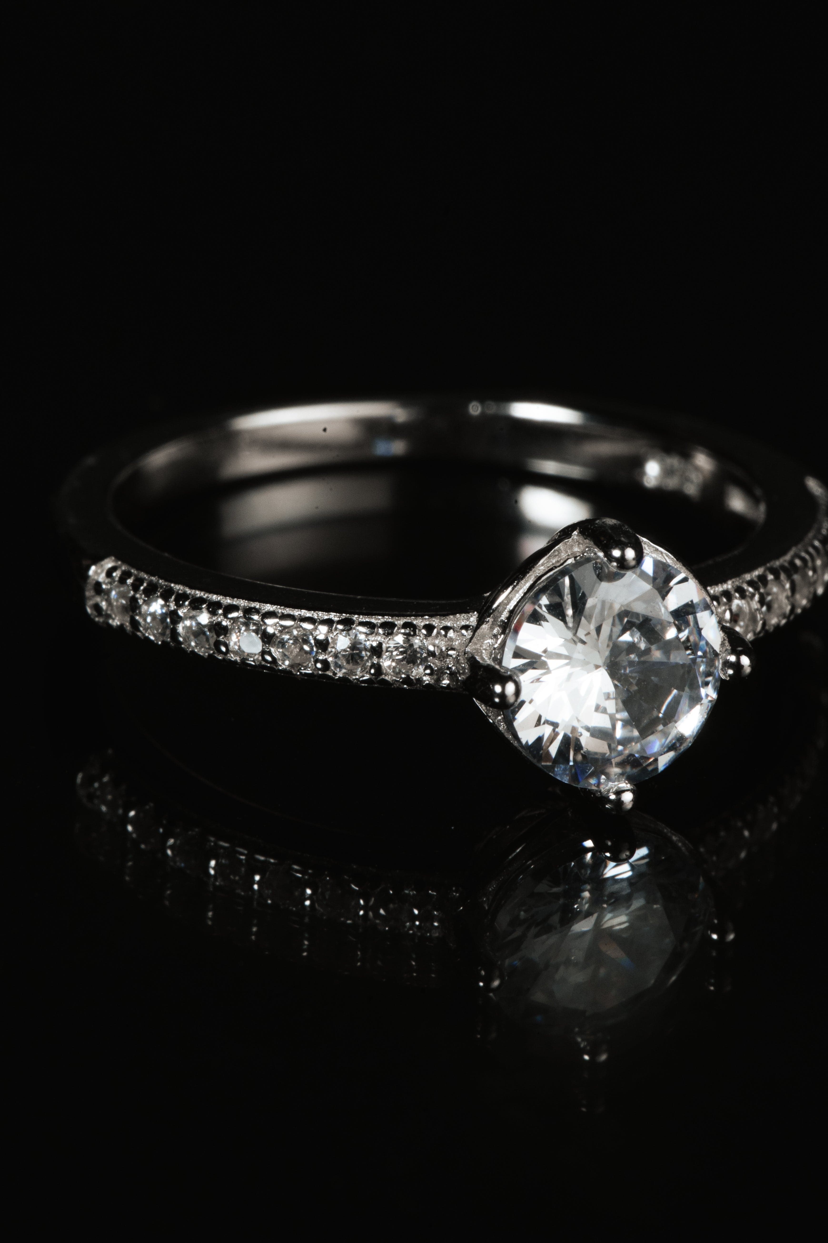 Lina Female Necklaces Silver 925 Italian Ring Model 0173
