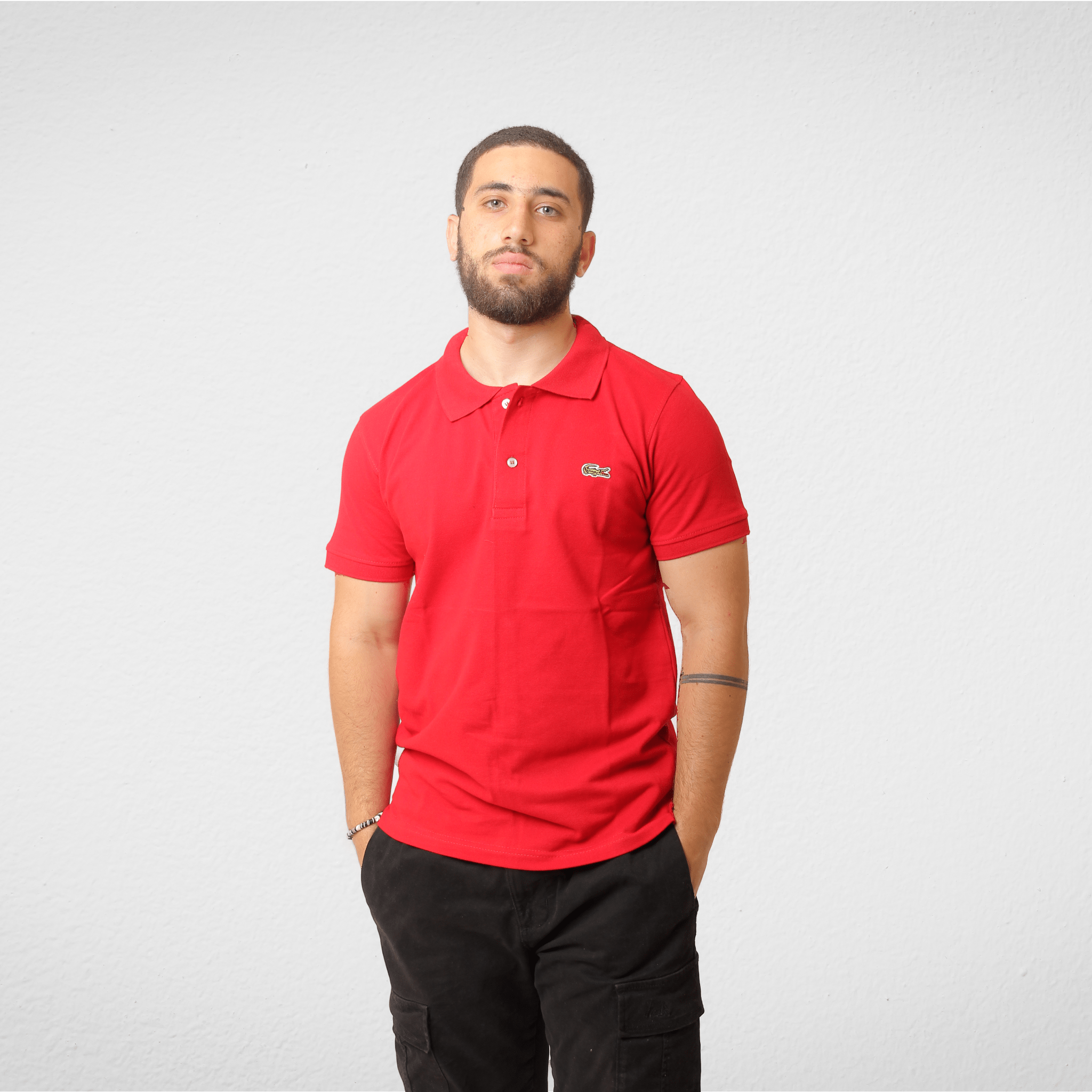 Men Summer 23 Men Polo's Men Polo Shirt - New Basic 1 (تصنيع محلي) - Red