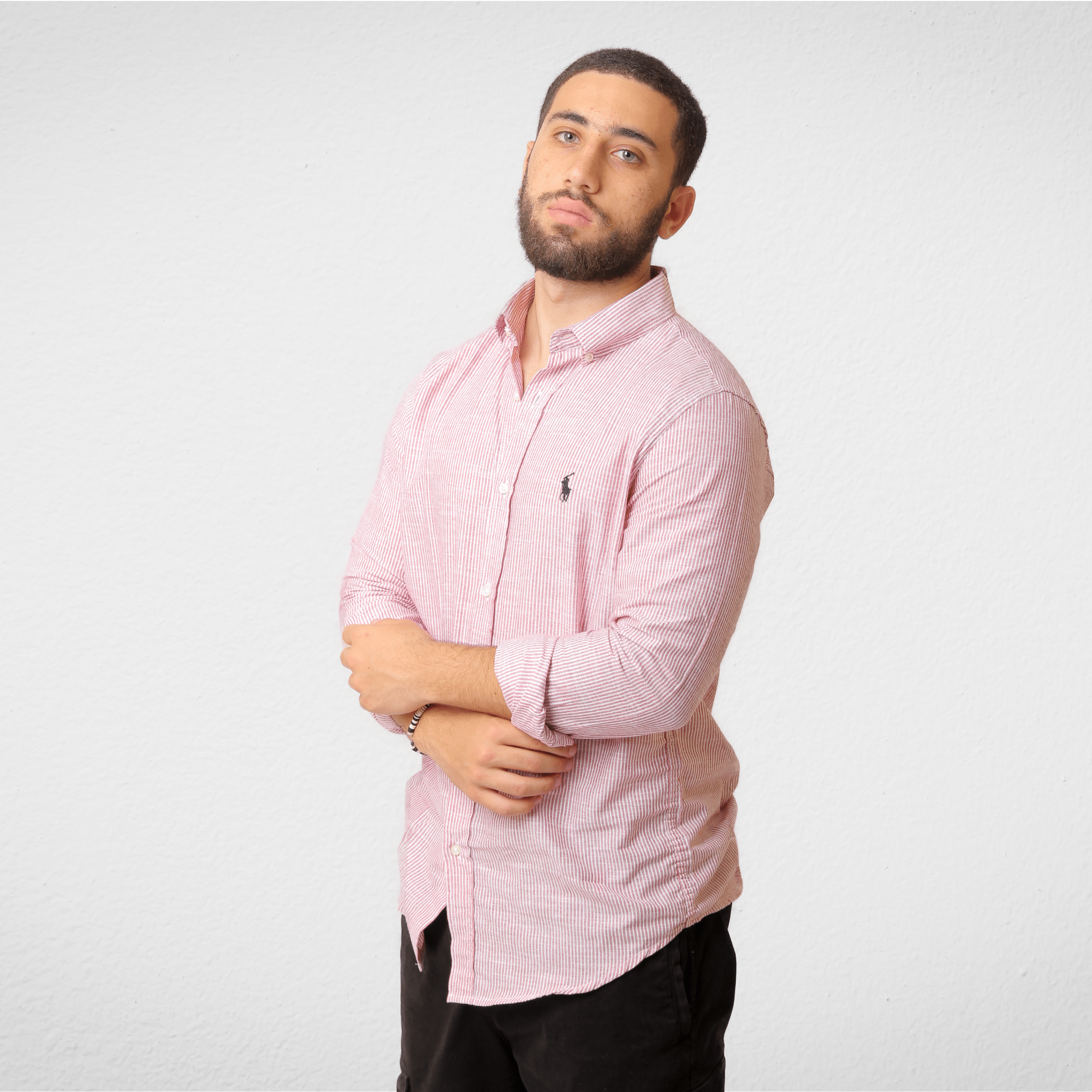 Men Summer 23 Men Shirt Men POLO Shirt - Stripped - Red x White