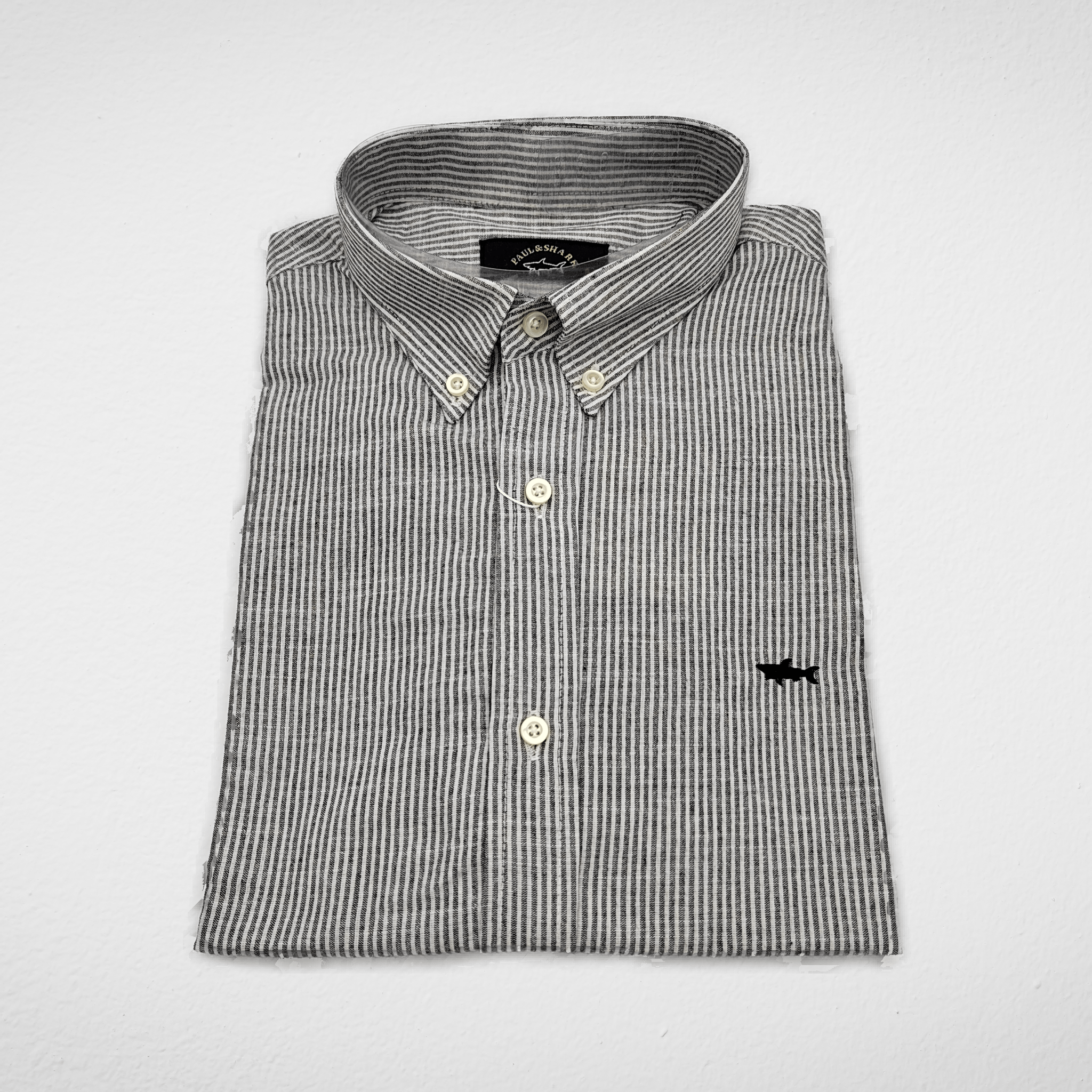 Men Summer 23 Men Shirt Men Shirt - Stripped - Black x White