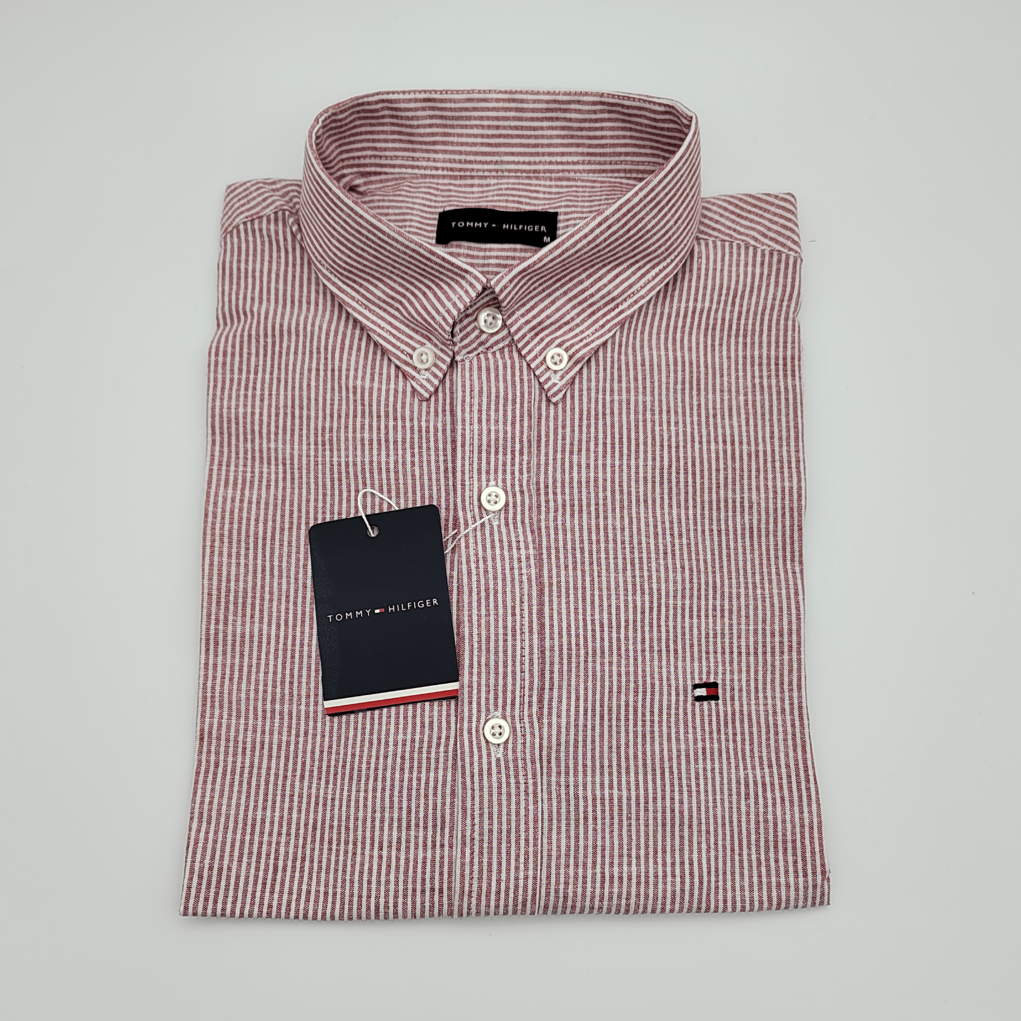 Men Summer 23 Men Shirt Men Shirt - Stripped - Red x White