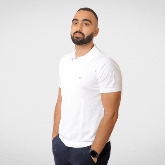 Men Summer 23 Men T-Shirt Men Polo T-shirt - Basic Stretch- White