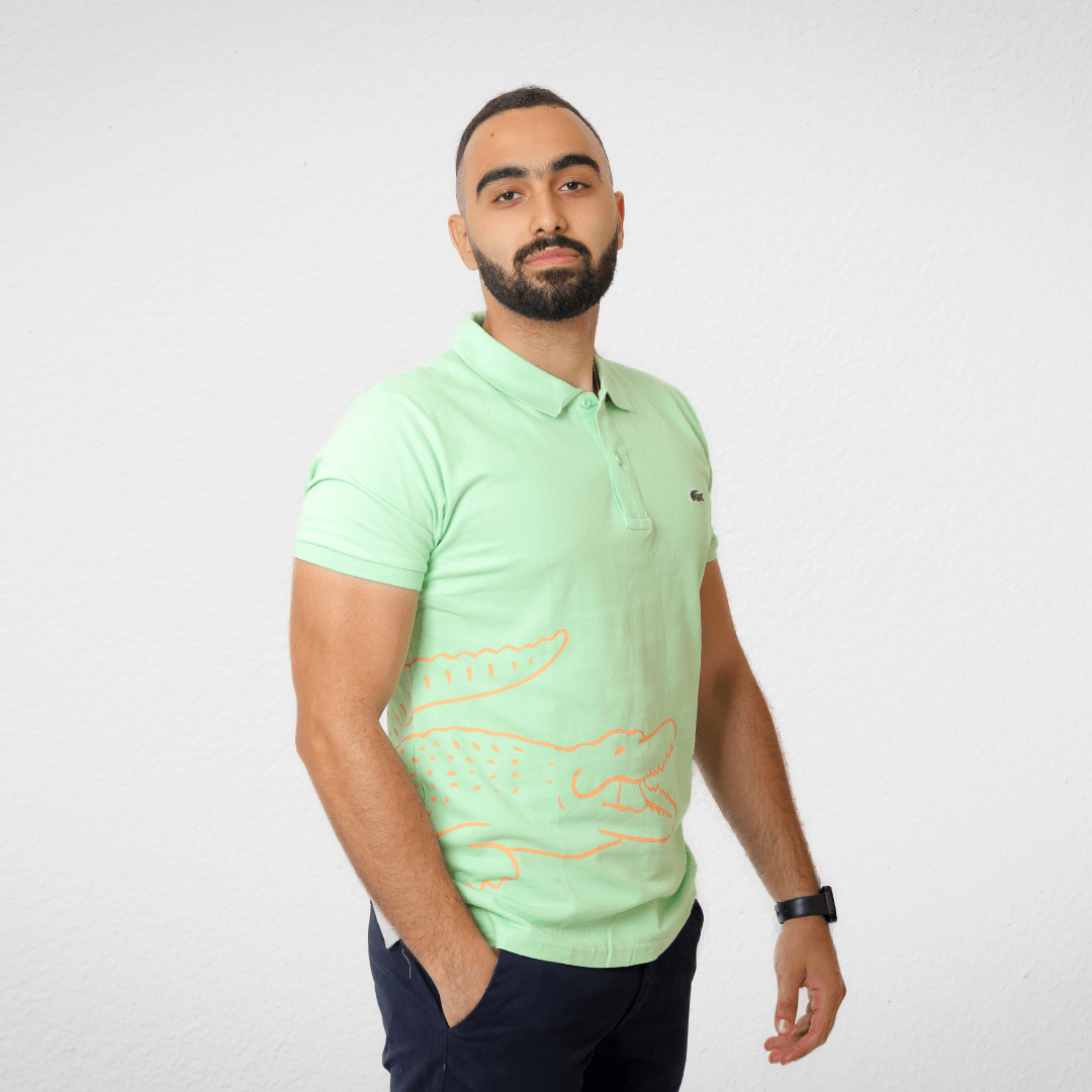 Men Summer 23 Men T-Shirt Men Polo T-Shirt - Side Logo - Green