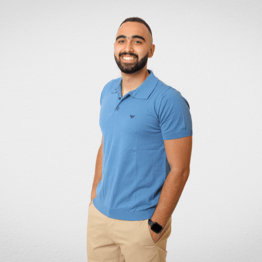 Men Summer 23 Men T-Shirt Men Polo T-Shirt -Slim Fit- Petrol