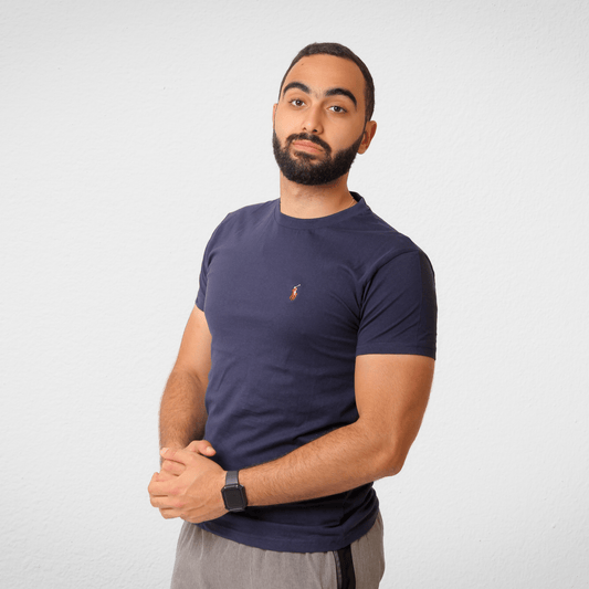 Men Summer 23 Men T-Shirt Men Polo Tshirt - Dark Blue