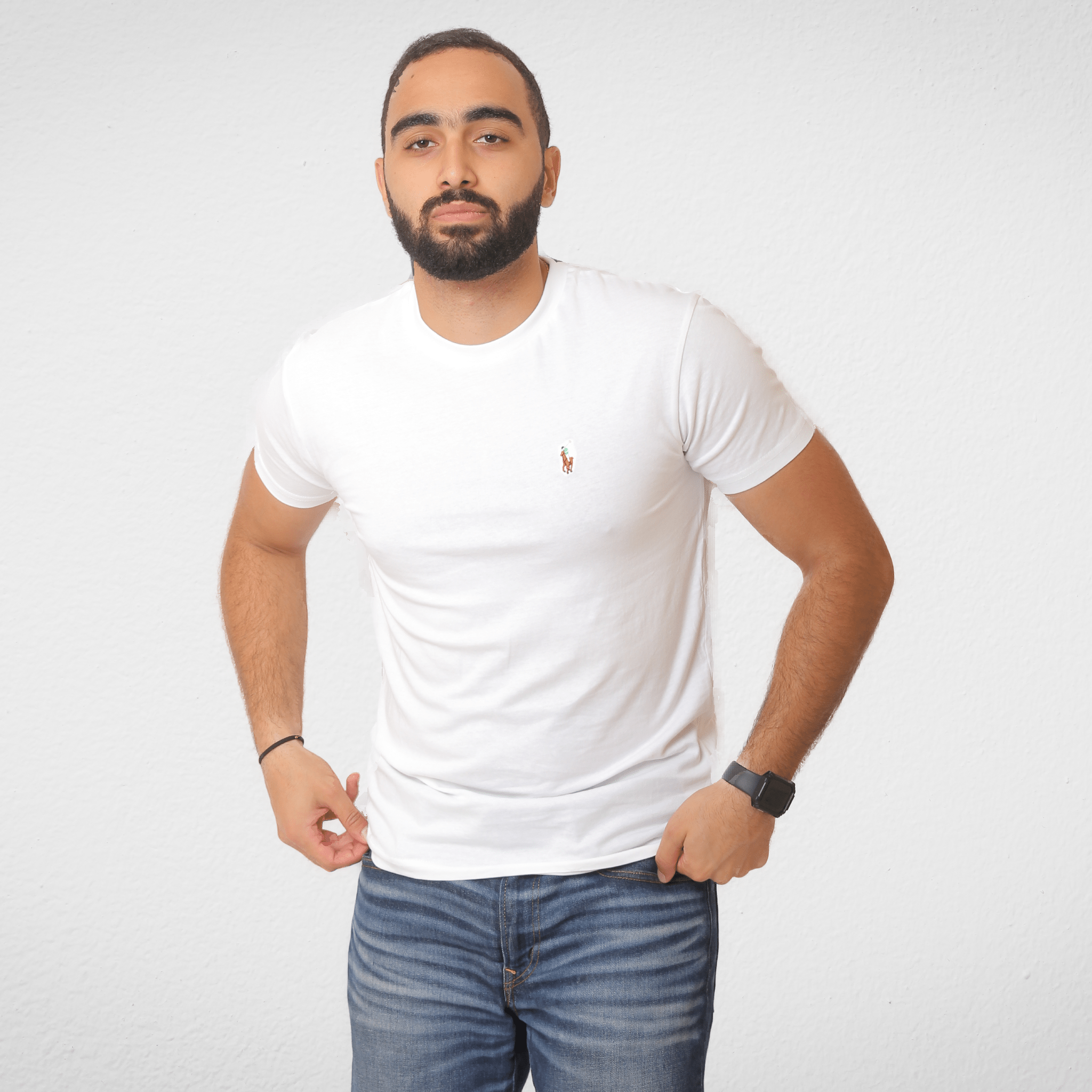 Men Summer 23 Men T-Shirt Men Polo Tshirt - White