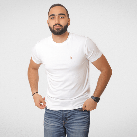 Men Summer 23 Men T-Shirt Men Polo Tshirt - White
